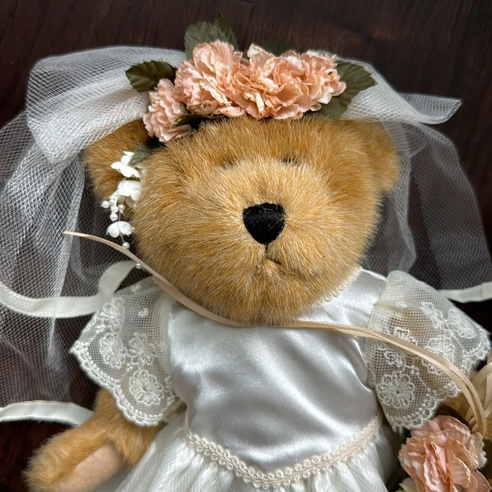 BOYDS BEARS MRS MR EVERLOVE WEDDING MARRIAGE COUPLE GOWN VEIL TUX GARTER PLUSH